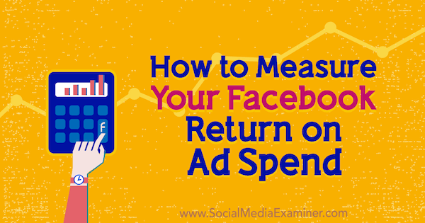 Как да измерим вашата възвръщаемост на разходите за реклама от Facebook от Чарли Лоурънс в Social Media Examiner.