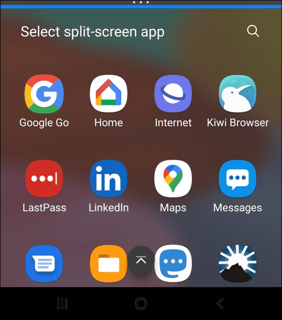 как да разделите екрана на android изберете приложение
