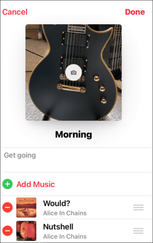 променете снимка на плейлист в музиката на Apple