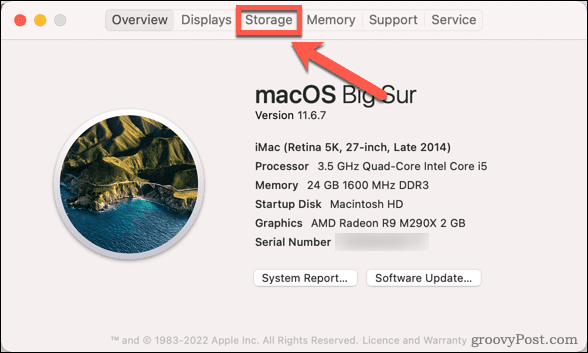 съхранение на Mac