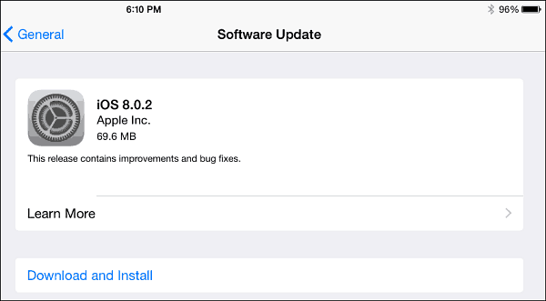 Apple пуска iOS 8.0.2, който разглежда проблемите на първото обновяване