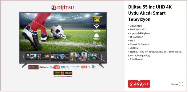 Как да закупя Dijitsu Smart TV, продаван в BİM? Характеристики на Dijitsu Smart TV
