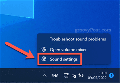 Отворете звуковите настройки в Windows 11