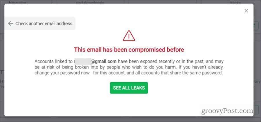 предупреждение за изтекла по имейл