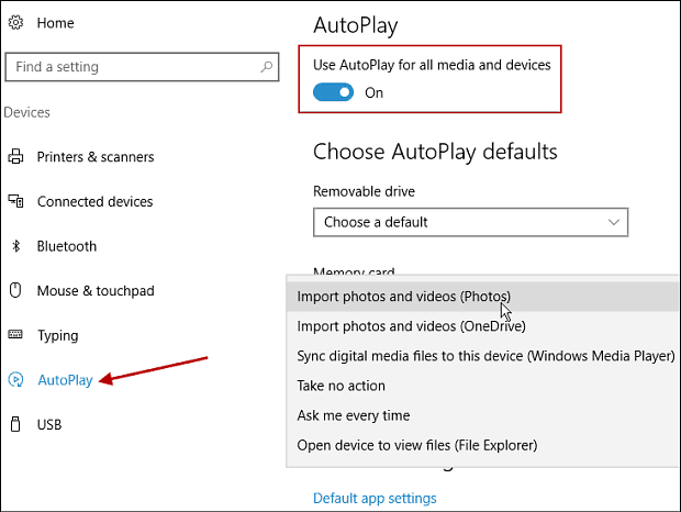 Управление на AutoPlay в Windows 10 Anniversary Update
