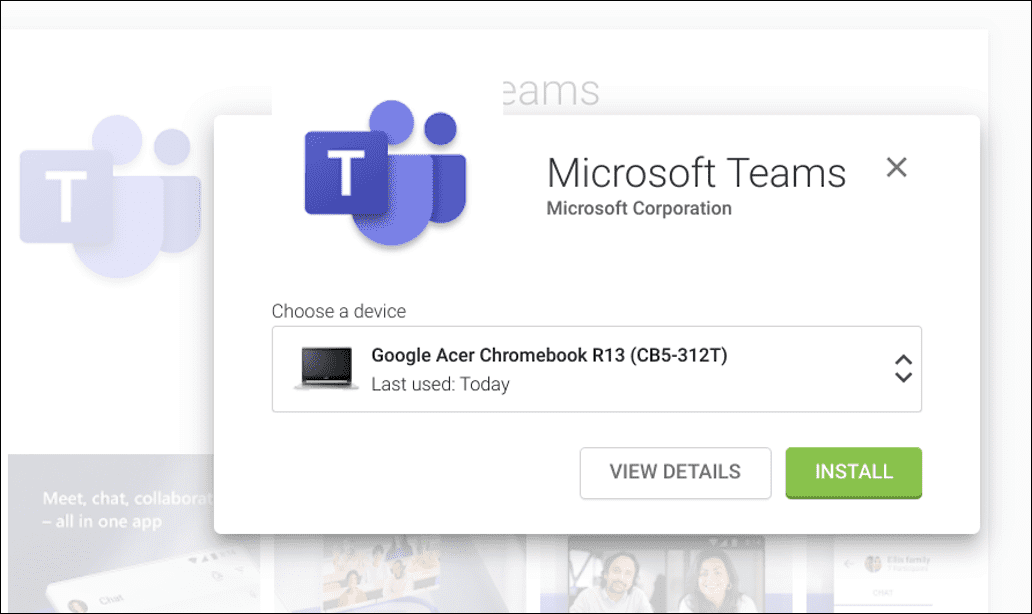  използвайте екипи на Microsoft на chromebook