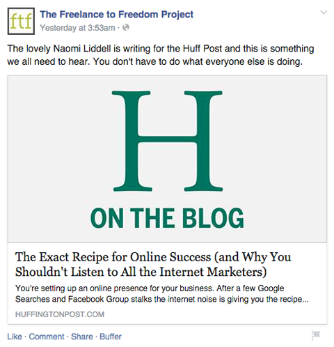пост на свободна практика за свобода във Facebook