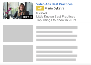 Как да настроите кампания за реклами в YouTube, стъпка 6, изберете формат на рекламата в YouTube, пример за реклами TrueView discovery