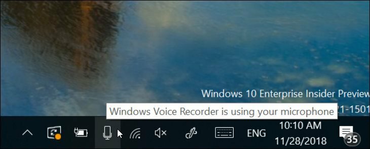 Известие за нов микрофон на Windows 10 19H1