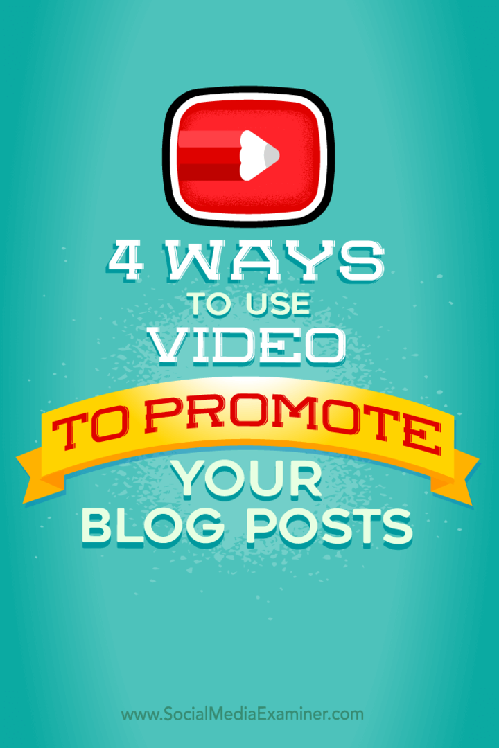 Съвети за четири начина за популяризиране на публикациите в блога ви с видео.