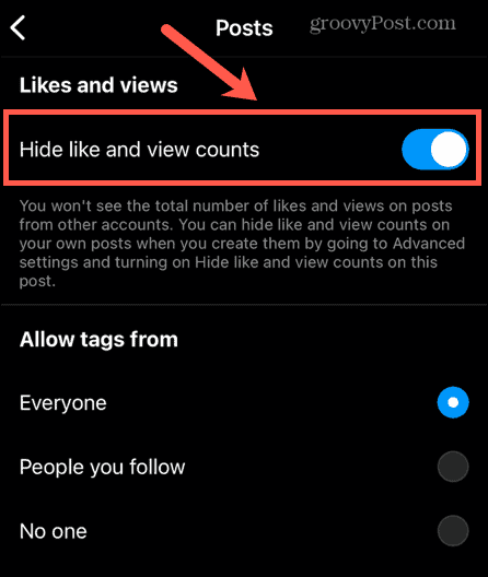 instagram скриване на харесвания и брой показвания