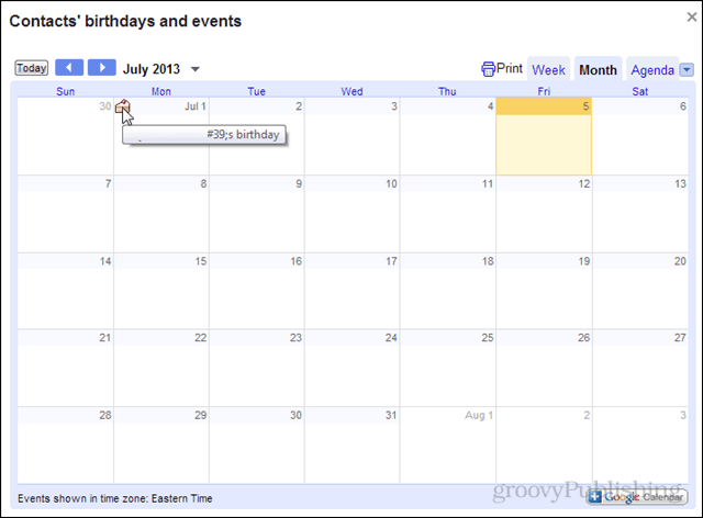 рождени дни в google календар