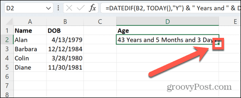манипулатор за плъзгане в Excel