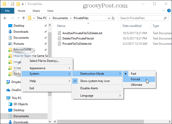 Freeraser защитен инструмент за изтриване за Windows