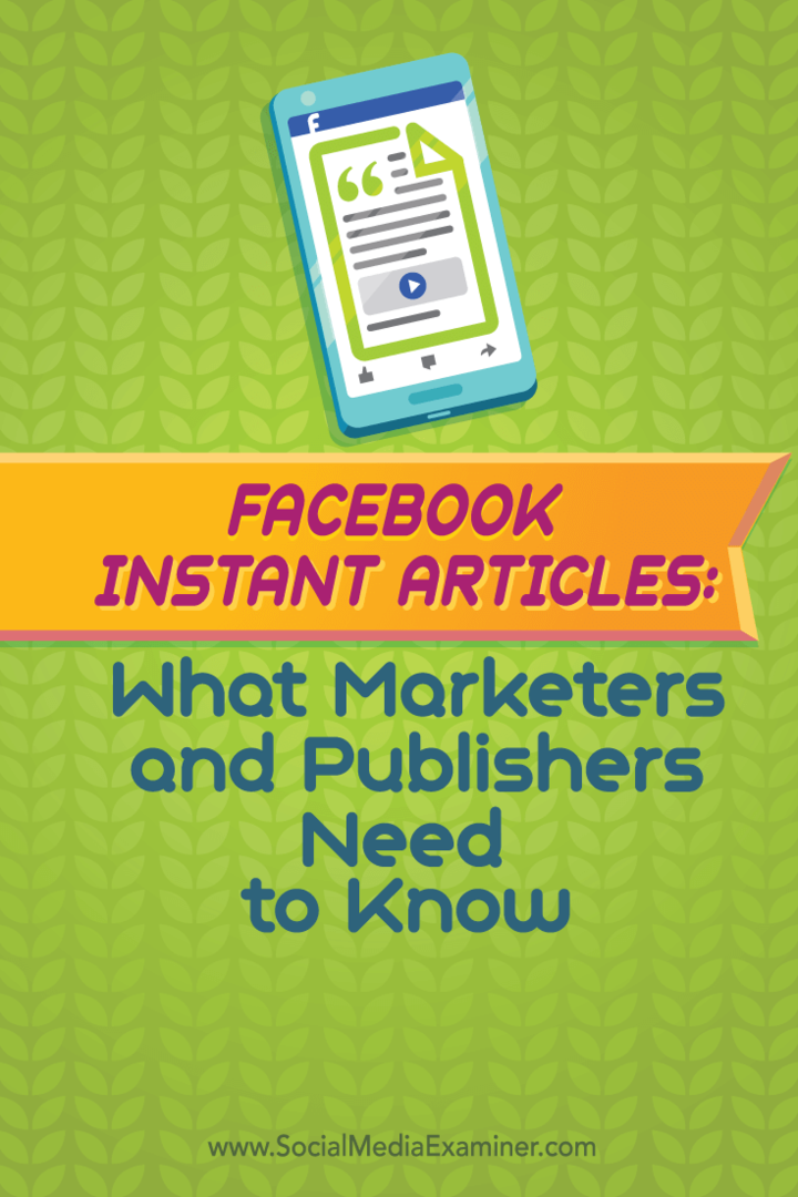 Незабавни статии във Facebook: Какво трябва да знаят маркетолозите и издателите: Проверка на социалните медии