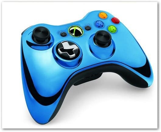 Xbox 360 хром контролер син