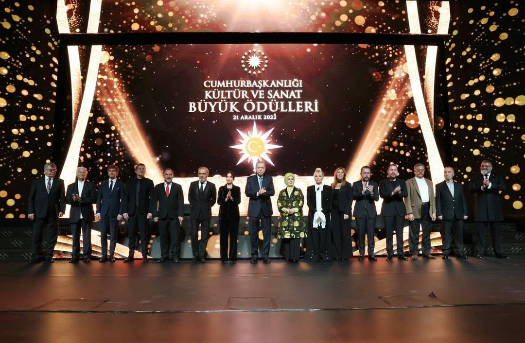 Емине Ердоган поздрави творците, които получиха президентската награда за култура и изкуство