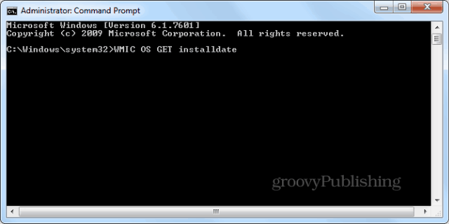 Дата на инсталиране на Windows cmd подкана wmic