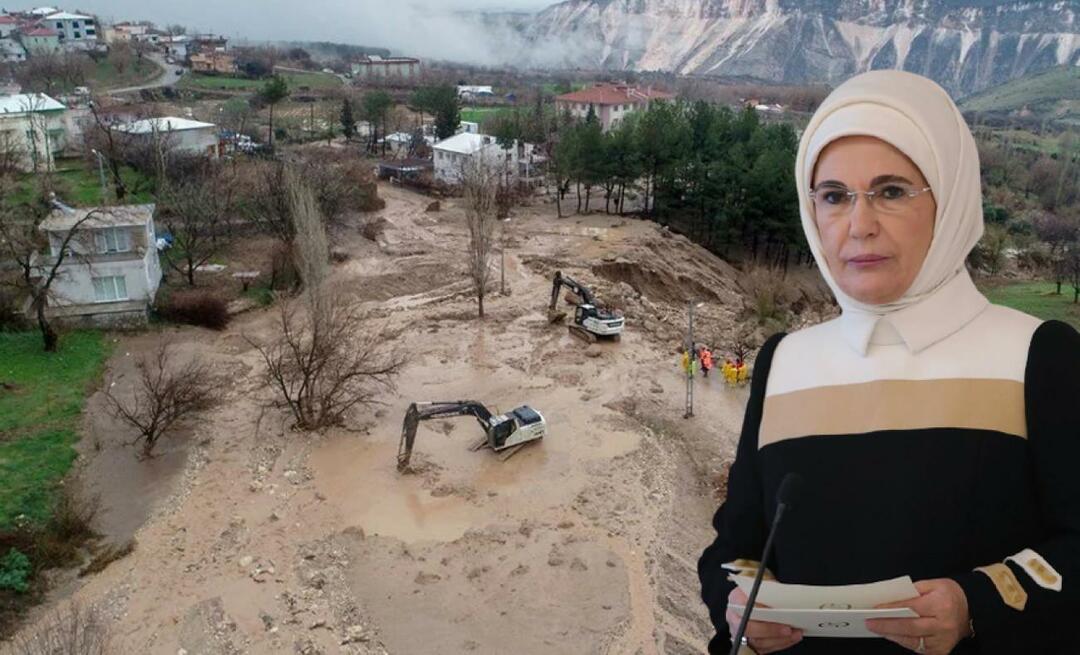 Споделянето на бедствия при наводнения дойде от Емине Ердоган! "Съжалявам за загубата ти"