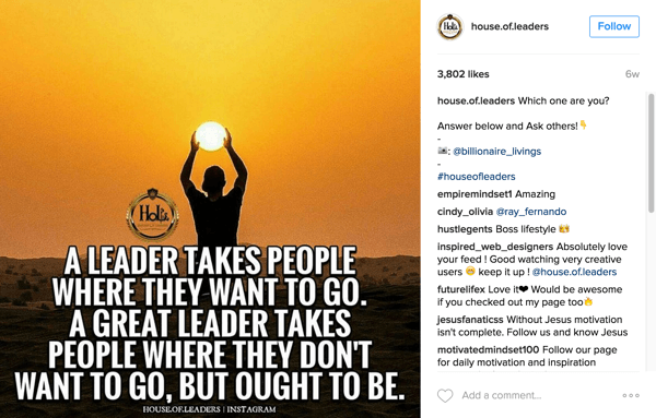 къща на лидерите маркер instagram потребител