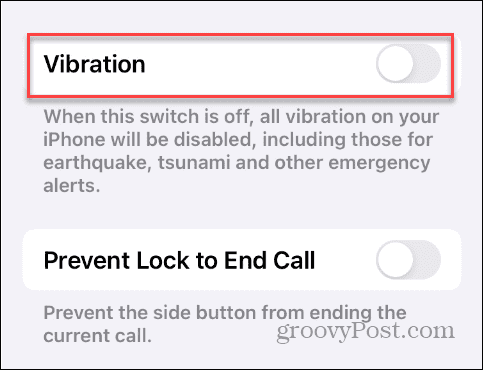 Изключете вибрацията на iPhone