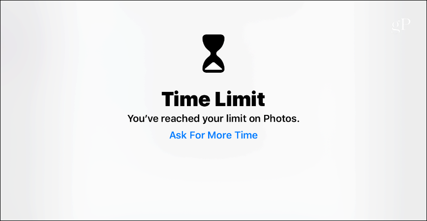Екран с ограничение на времето Време iOS 12 iPad