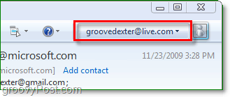 влезте в Windows на живо чрез Windows Live Mail