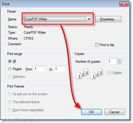 как да запазите всеки документ като PDF с помощта на функцията за печат и cutepdf
