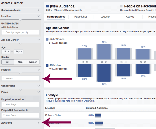 Статистика за аудиторията на Facebook може да ви помогне да научите повече за вашата целева аудитория.