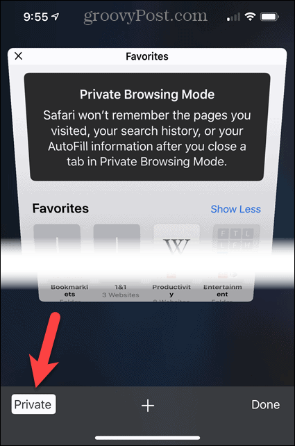Изключете Private в Safari на iOS