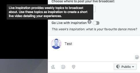 Facebook изглежда тества нова функция за видео на живо, която дава на телевизионните оператори предложения за седмични теми за излъчване.