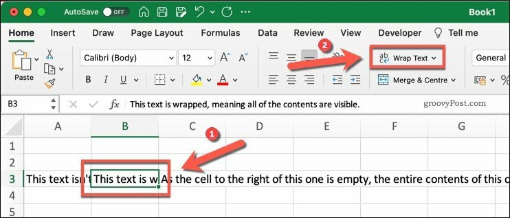 Бутонът Wrap Text в Microsoft Excel