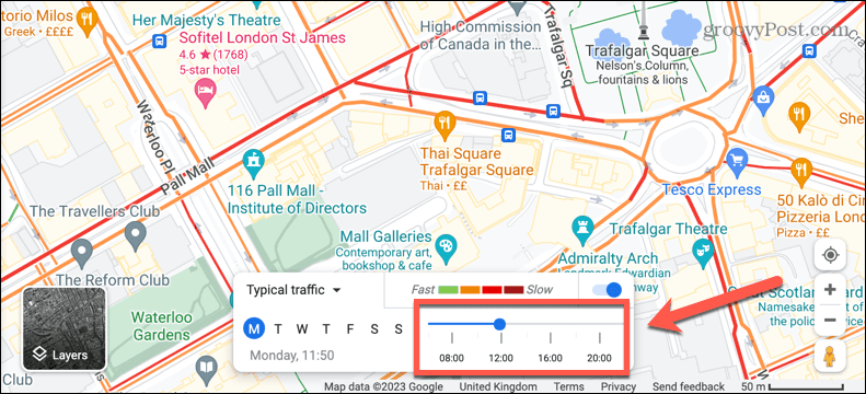 google maps типично време за трафик