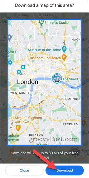 Изтеглете персонализирана офлайн карта на Google Maps