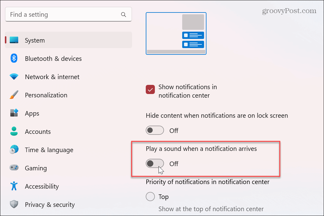 Изключете звуците за известия за приложения в Windows