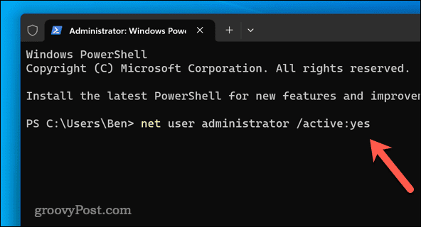 Активиране на администратор в Windows 11