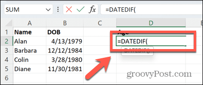 формула за години и месеци в Excel