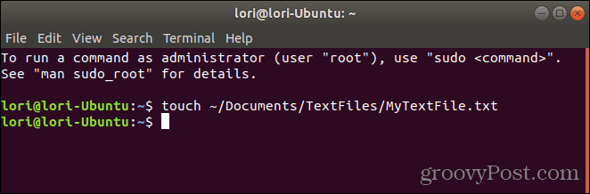 Използвайте сензорна команда в Linux