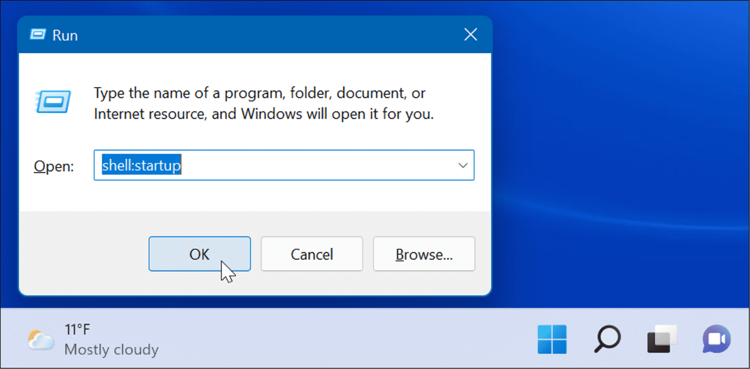 приложения за стартиране на shell-startup по време на стартиране на Windows 11