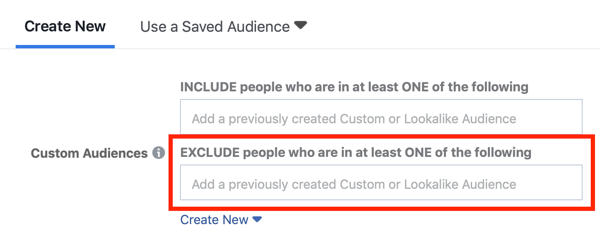 Насочване на реклами във Facebook, с изключение на персонализирани аудитории.