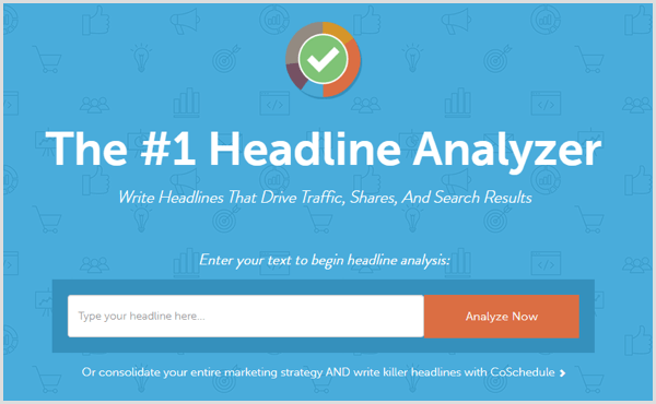 Поле за търсене на CoSchedule Headline Analyzer