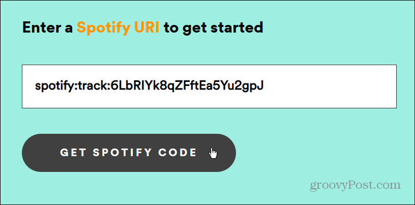 вземете музика за споделяне на код от spotify