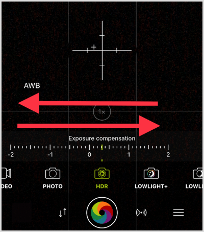 настройка на инструмента на procamera HDR
