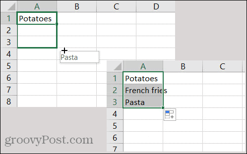 Персонализиран списък на Excel за автоматично попълване