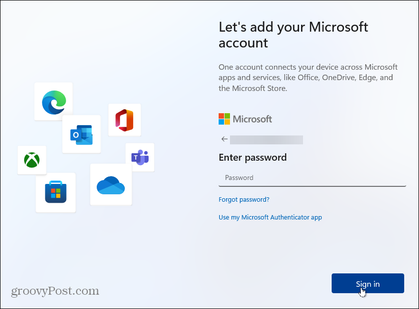 парола акаунт в Windows