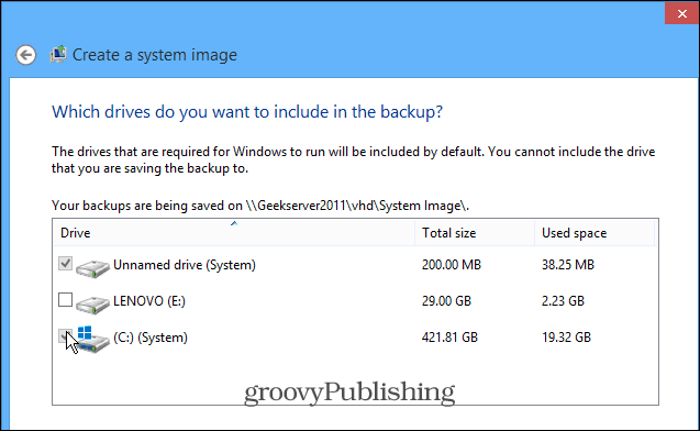 Как да създадете резервно копие на системно изображение на Windows 8.1