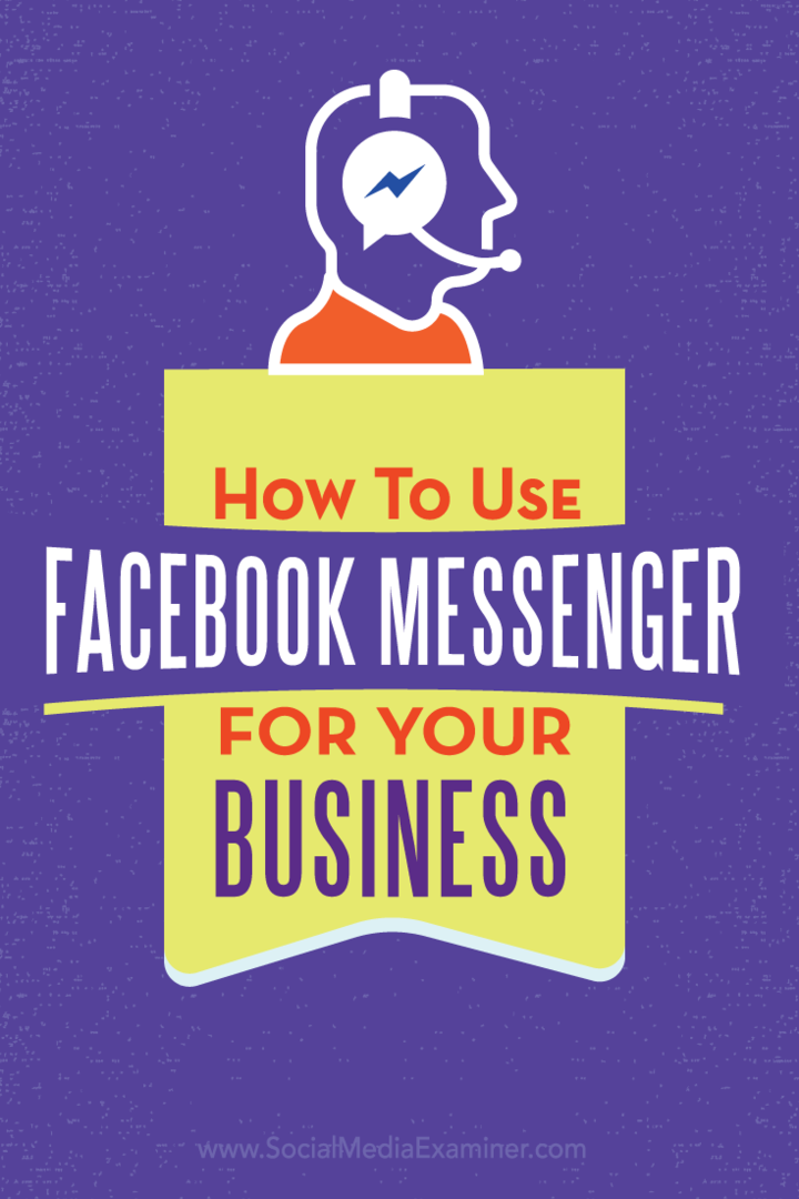 facebook бизнес страница и facebook messenger