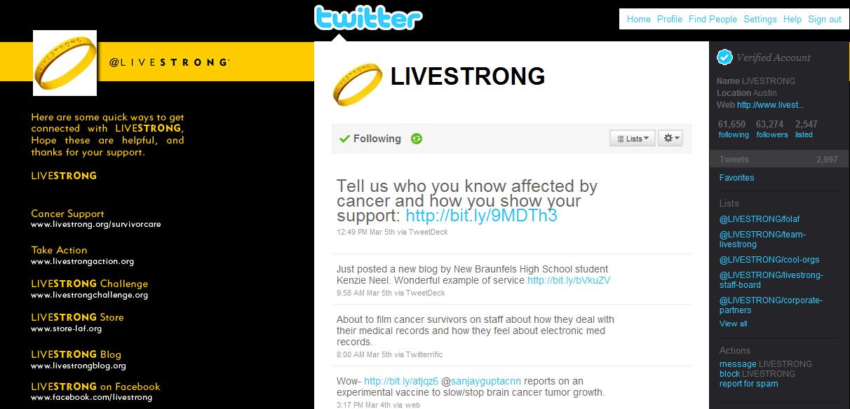 Как LIVESTRONG отгледа милиони за борба с рака с помощта на социалните медии: Проверка на социалните медии