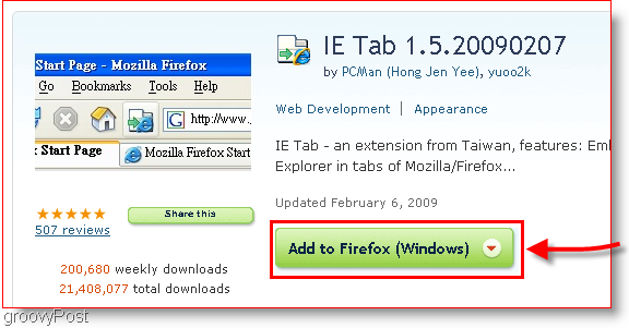 Изтеглете IE Tab за Firefox