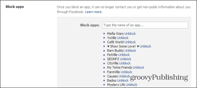 Facebook игра иска блокиране на приложения